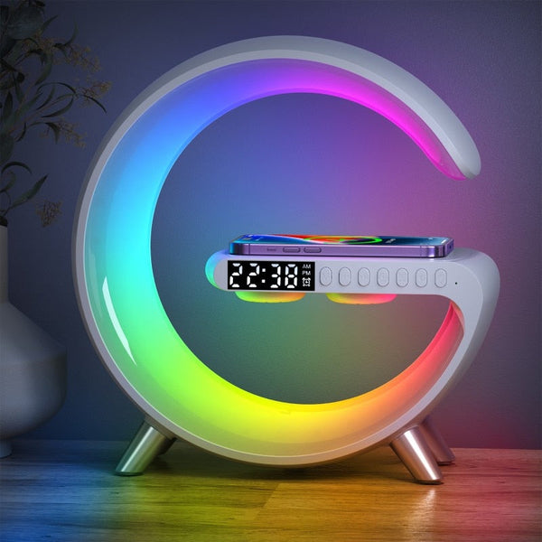 Buy Multifunctional Wireless Charger Alarm Clock Speaker - Elevate Your Space with Smart LED Innovation | Gadget Rockers