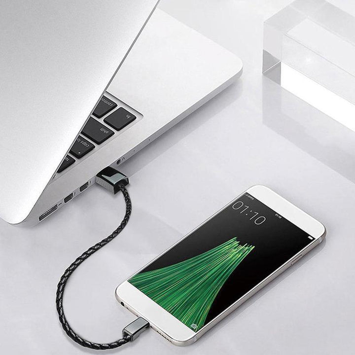 Buy Leather Mini USB Bracelet Cable - Stylish & Convenient Charging | Gadget Rockers